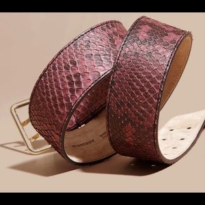 Burberry Elderberry Python Belt